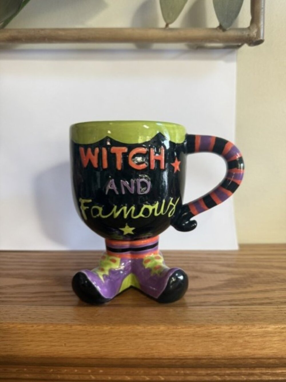 Pier 1 Imports 5.5” Halloween Party “Witch and Famous” Coffee Mug Cup